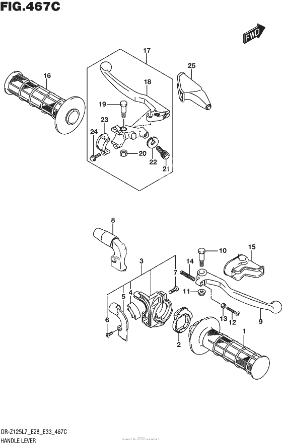 Ручки руля (Dr-Z125L E33)