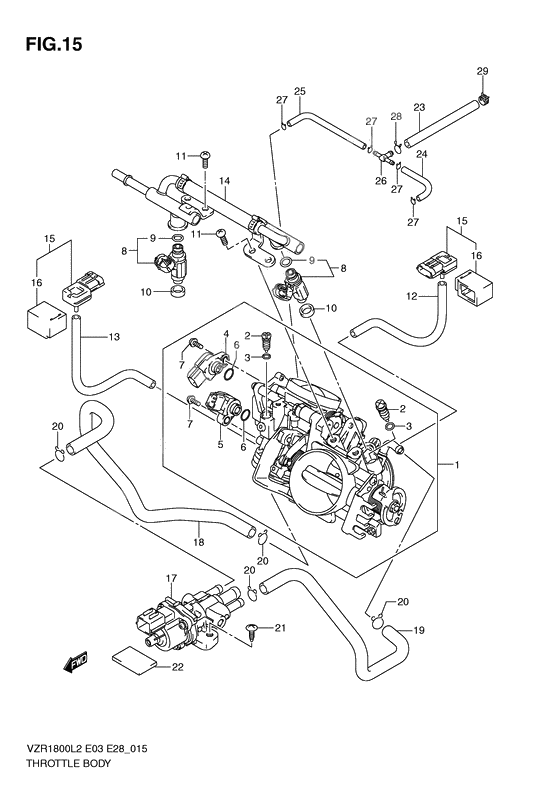 Throttle body              

                  Vzr1800l2 e33