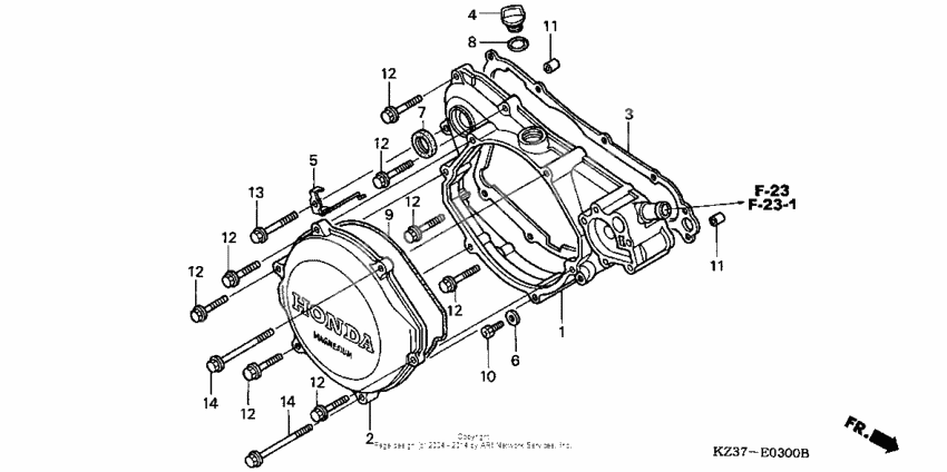 Right crankcase cover