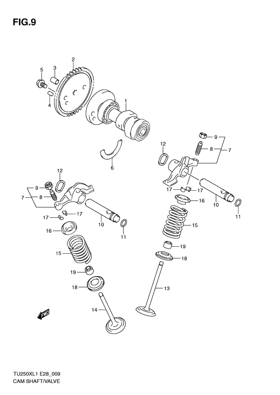 Camshaft - valve