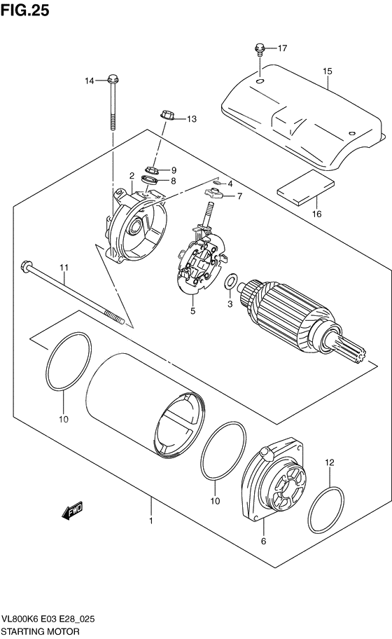 Starting motor