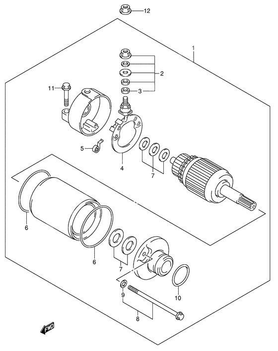 Starting motor