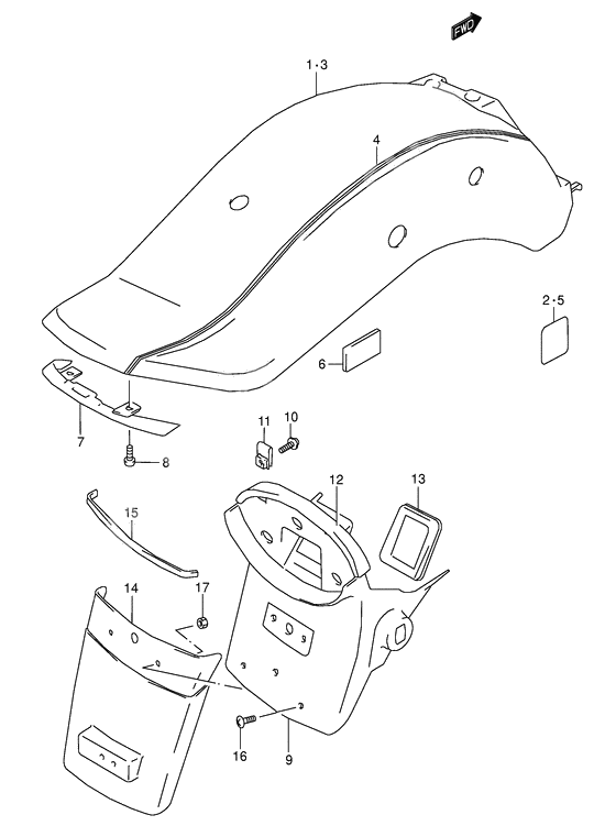 Rear fender              

                  Model y