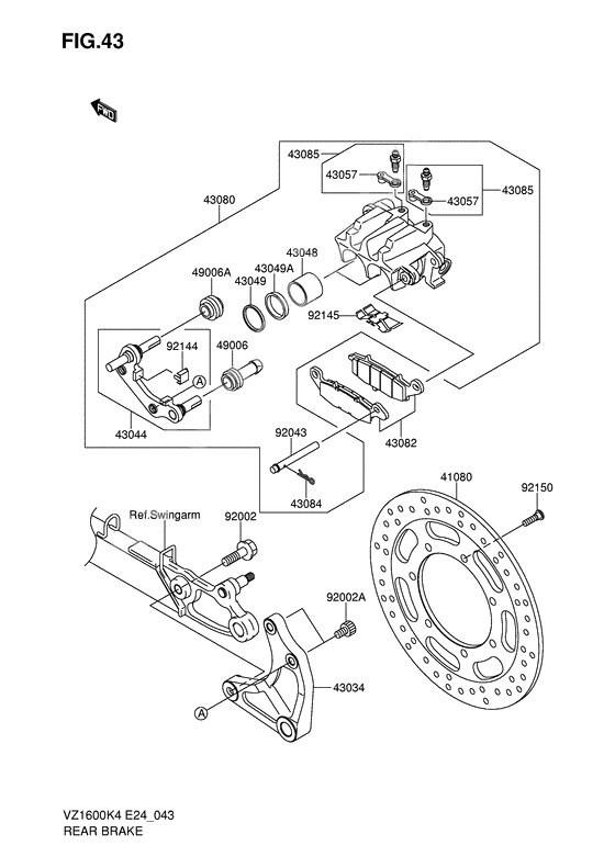 Front brake caliper