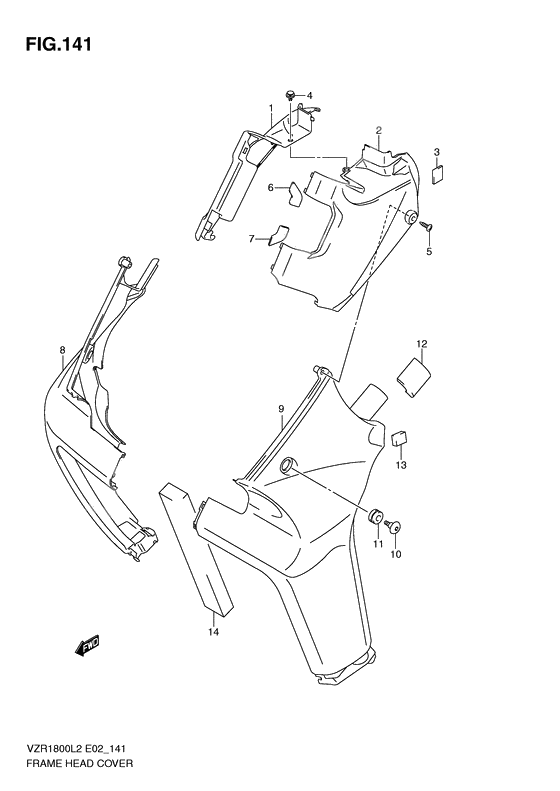 Frame head cover              

                  Vzr1800zl2 e02