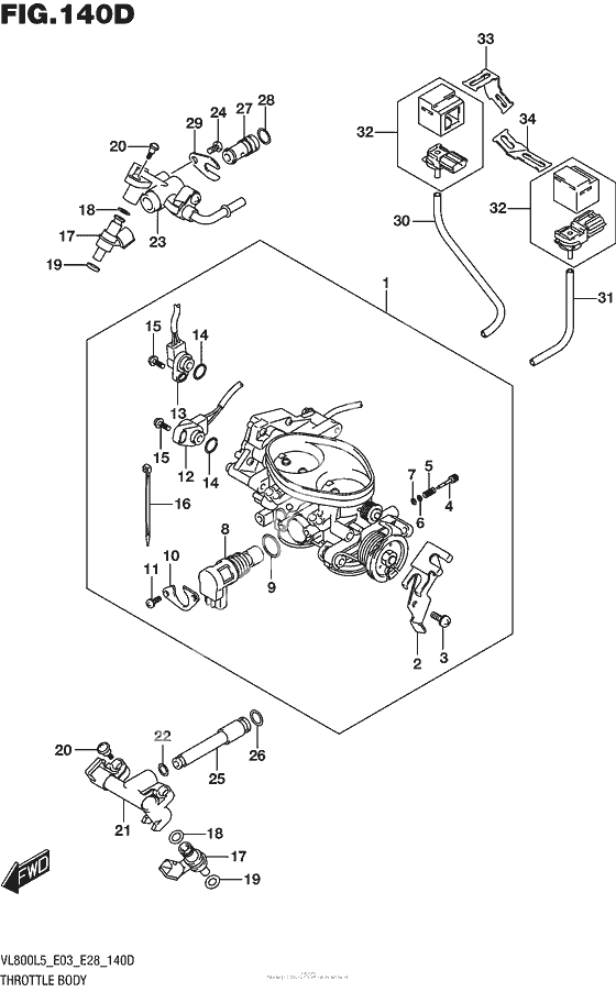 Throttle Body (Vl800Tl5 E28)