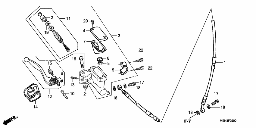 Fr. brake master cylinder