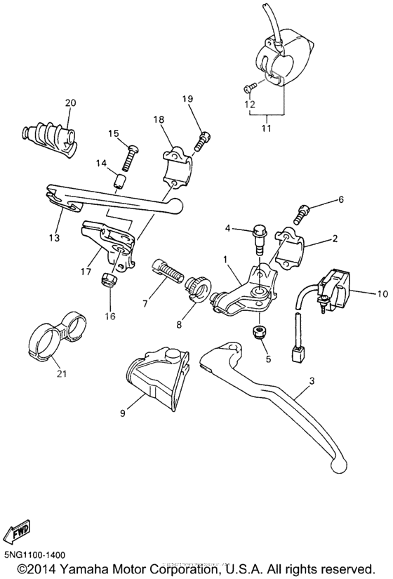 Handle switch lever