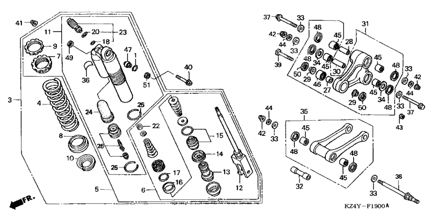 Rear shock absorber