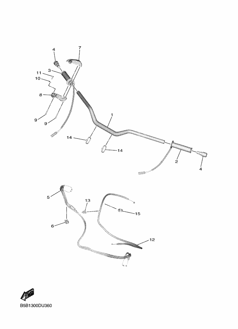 Steering handle & cable