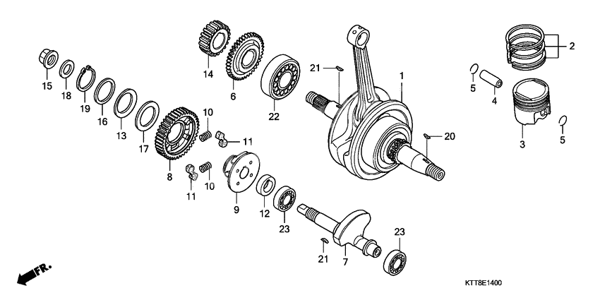 Crankshaft/piston