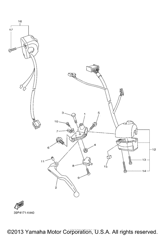 Handle switch lever