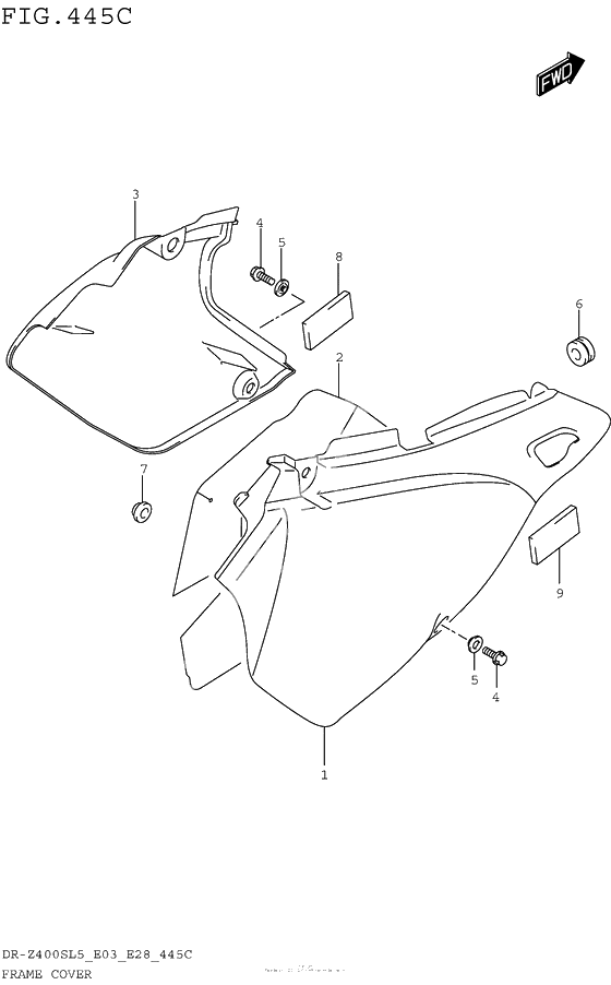 Боковые панели (Dr-Z400Sl5 E33)