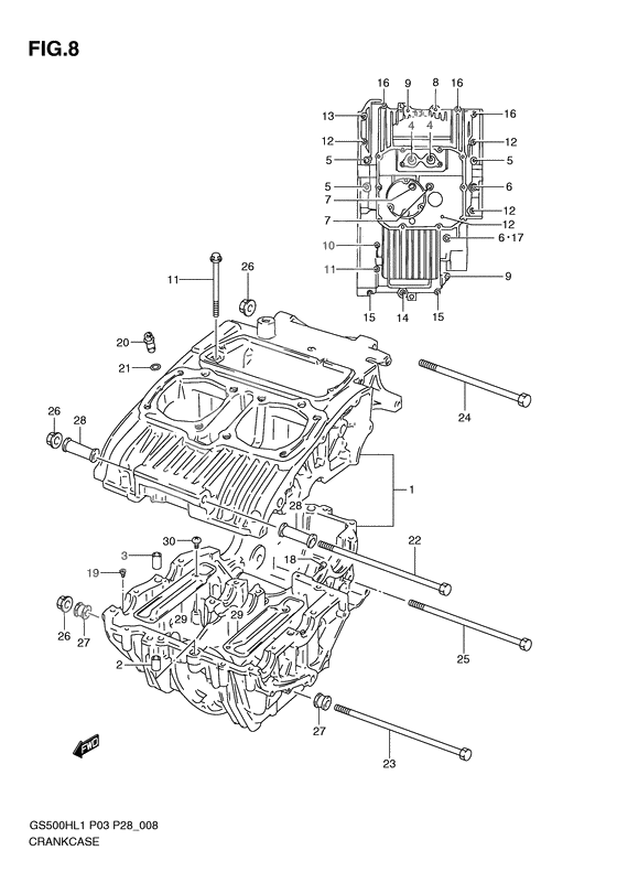 Crankcase              

                  Gs500h p28