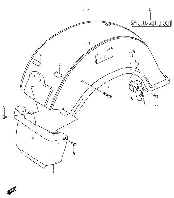 Rear fender              

                  Model k3/k4