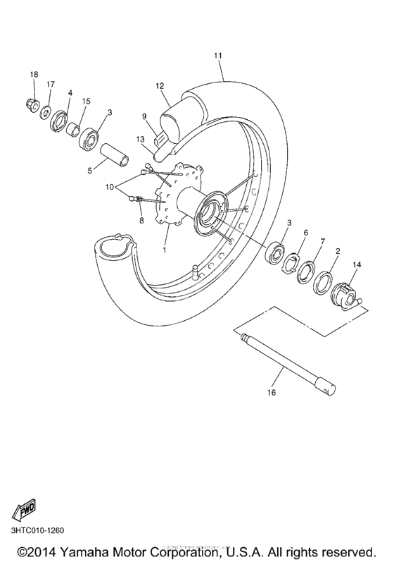 Переднее колесо