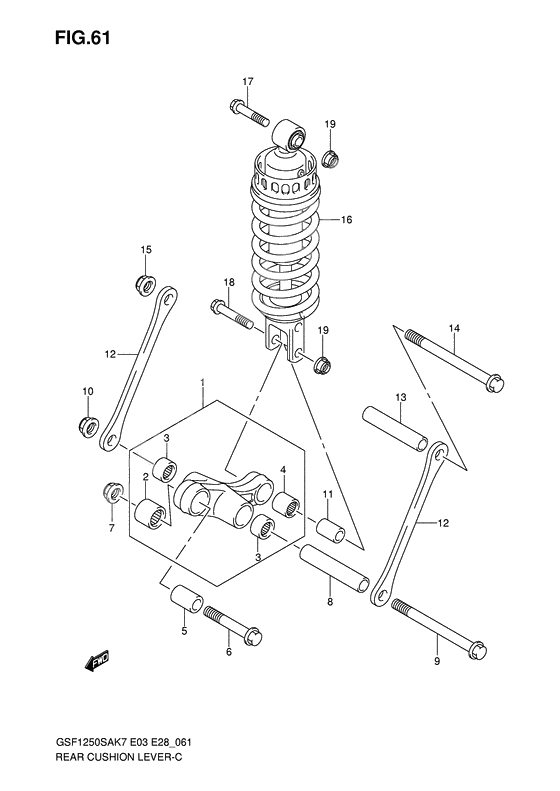 Rear cushion lever