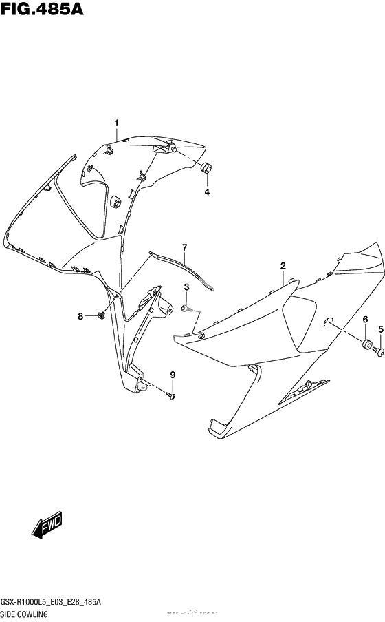 Передний боковой обтекатель
