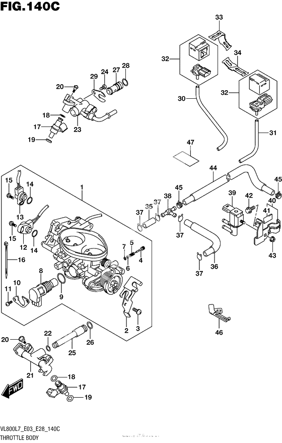 Throttle Body (Vl800L7 E33)