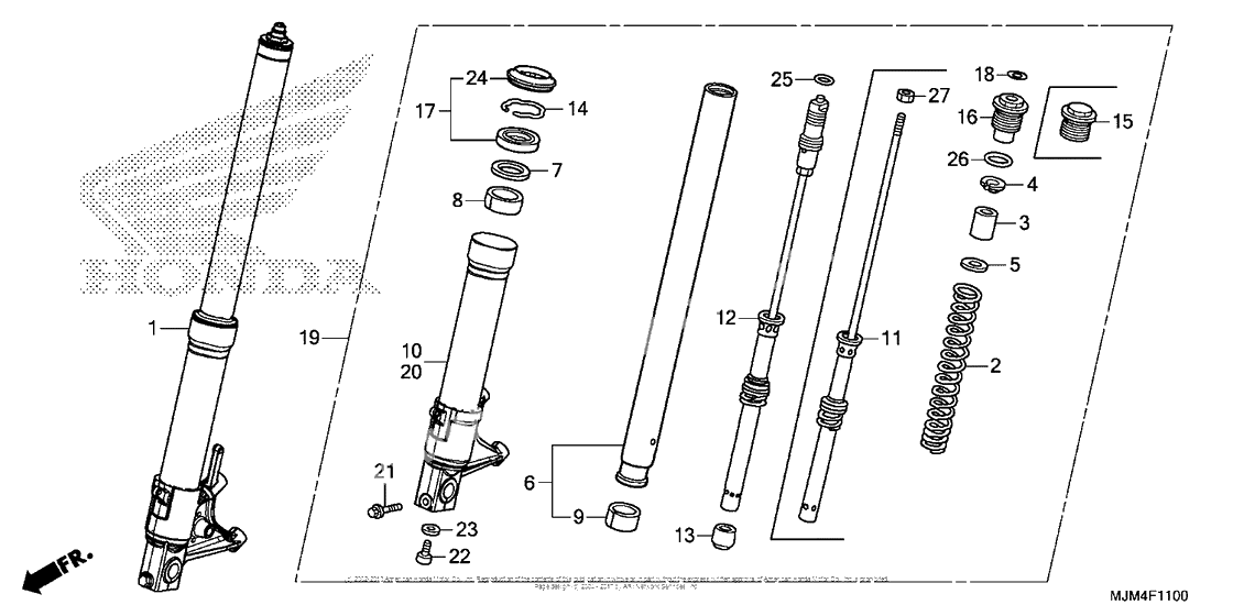 Вилка передней оси