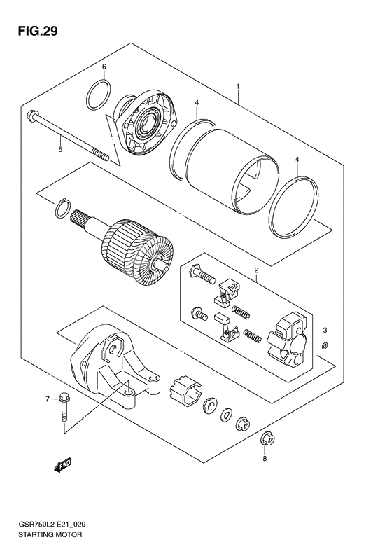 Starting motor