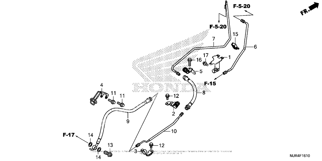Задний тормозной шланг (Abs)