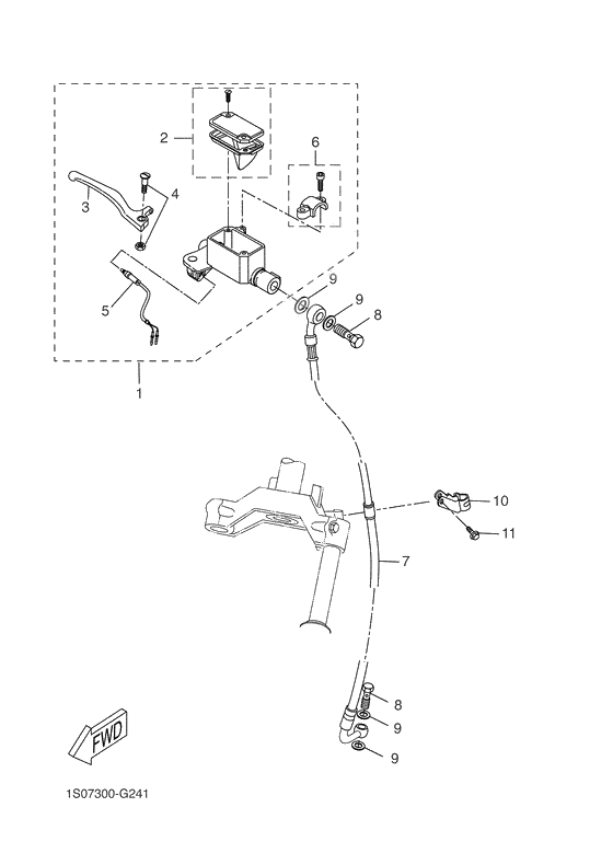 Front master cylinder