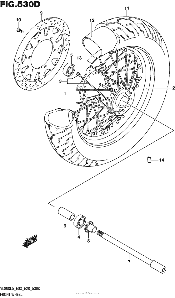 Переднее колесо (Vl800Tl5 E28)