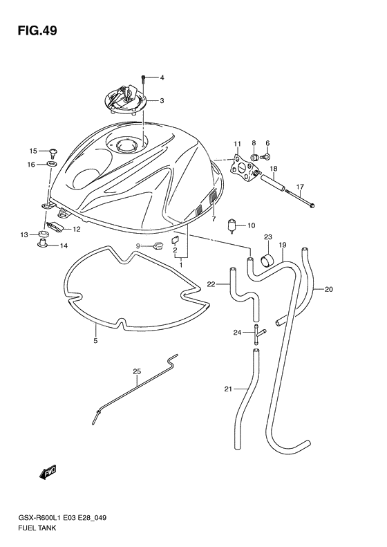 Tank fuel              

                  Gsx-r600l1 e28