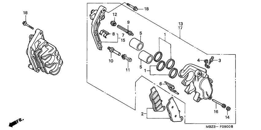 Front brake caliper