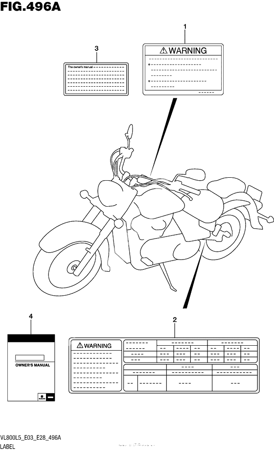 Информационные наклейки (Vl800L5 E03)