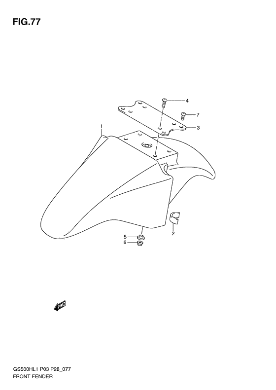 Front fender              

                  Gs500fh p28