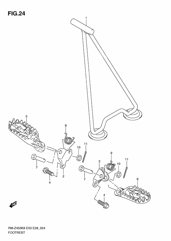 Footrest              

                  Rm-z450k8/k9/l0