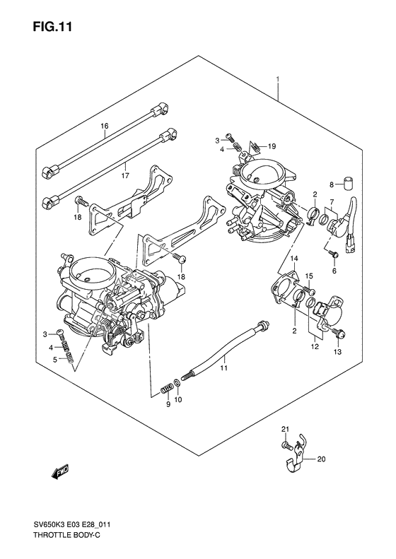 Throttle body              

                  Model k3/k4/k5/k6