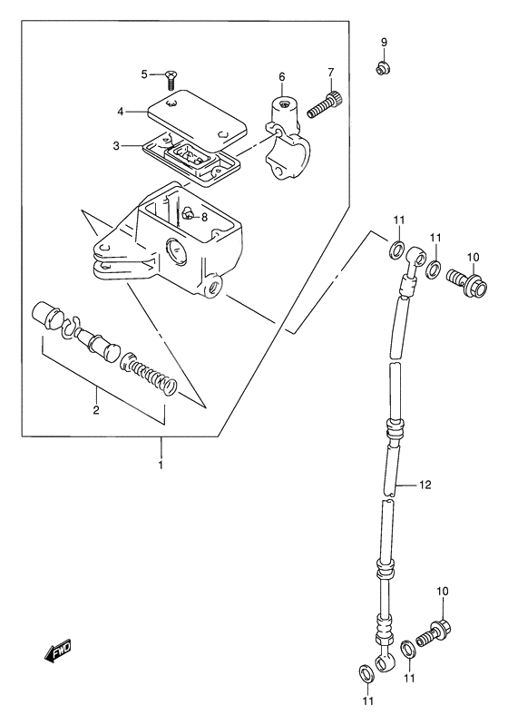 Front master cylinder