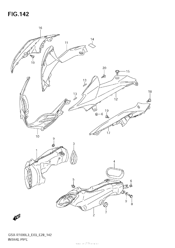 Intake Pipe (Gsx-R1000L3 E03)