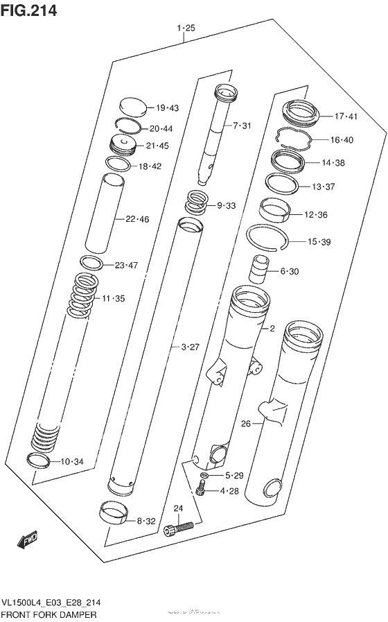 Вилка передней оси (Vl1500Bl4 E28)