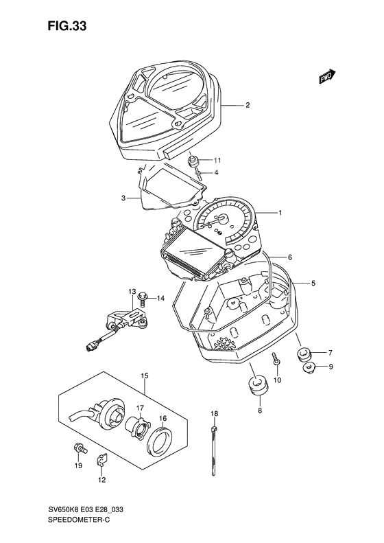 Speedometer              

                  Sv650sak8/sak9/sal0