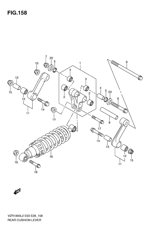 Rear cushion lever              

                  Vzr1800l2 e28