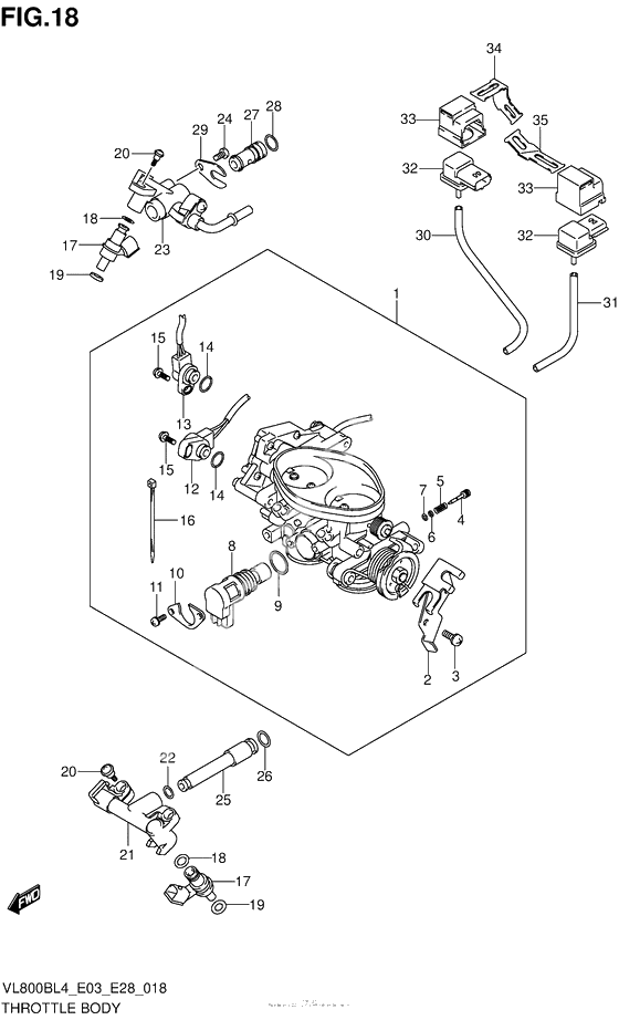 Throttle Body (Vl800Bl4 E28)