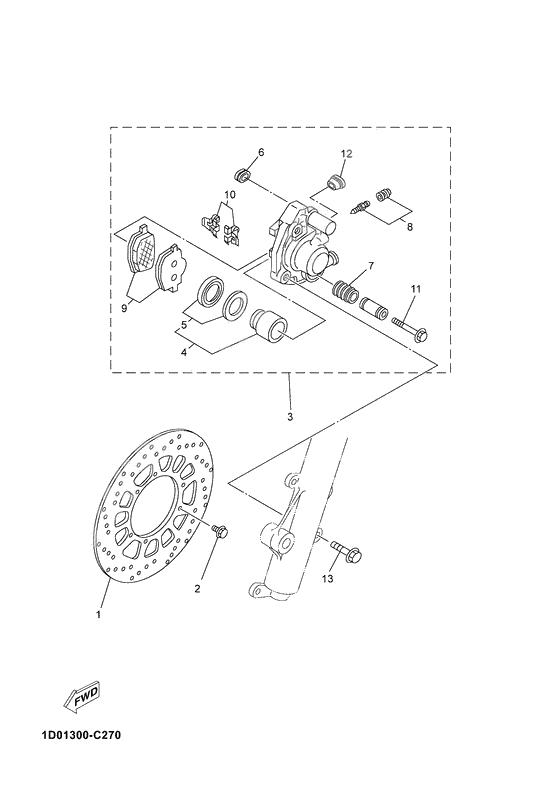 Front brake caliper