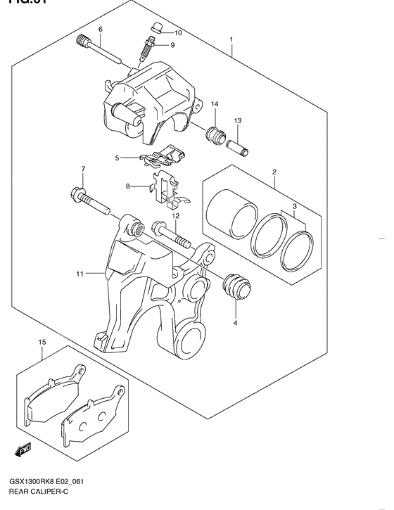 Rear caliper