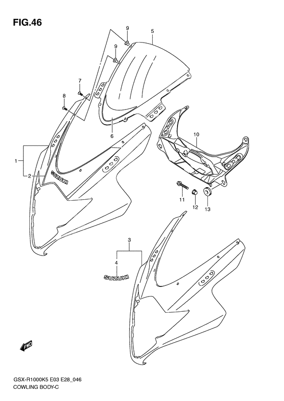 Cowling body              

                  Model k5