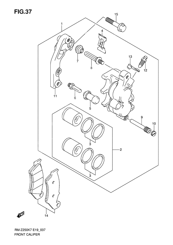 Front caliper