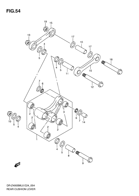 Rear cushion lever