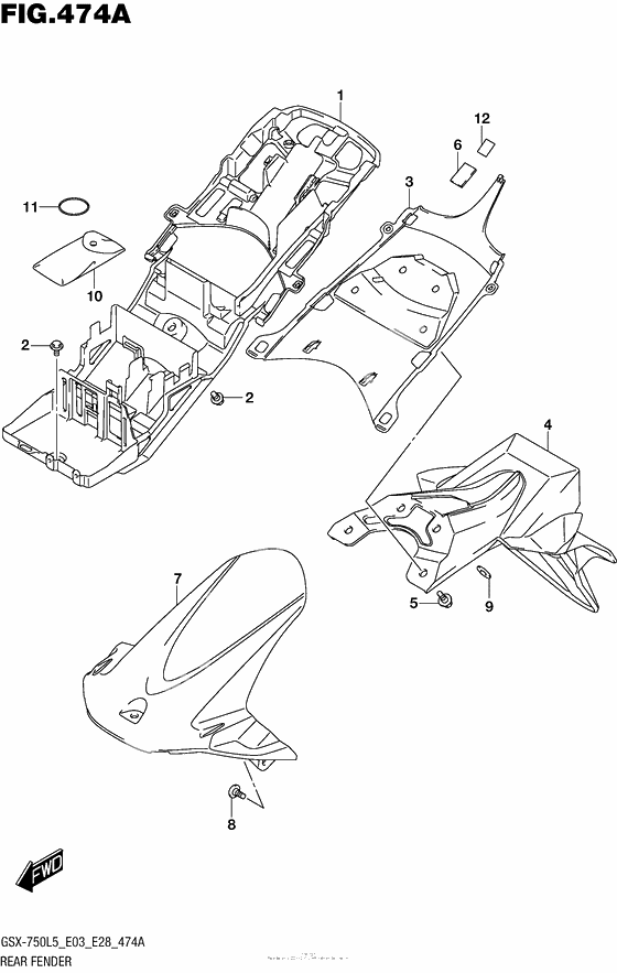 Rear Fender (Gsx-R750L5 E03)