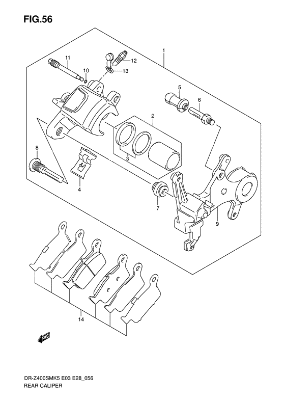 Rear caliper