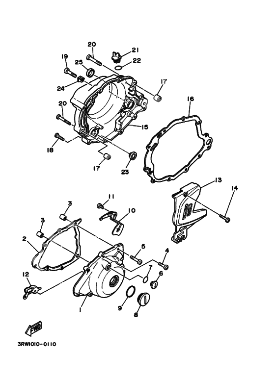 Crankcase cover ass`y (v