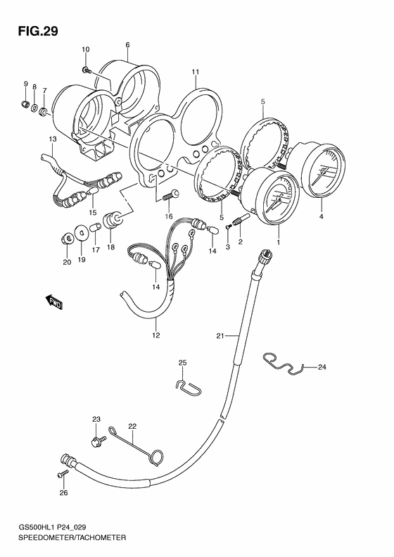 Speedometer - tachometer              

                  Gs500fh