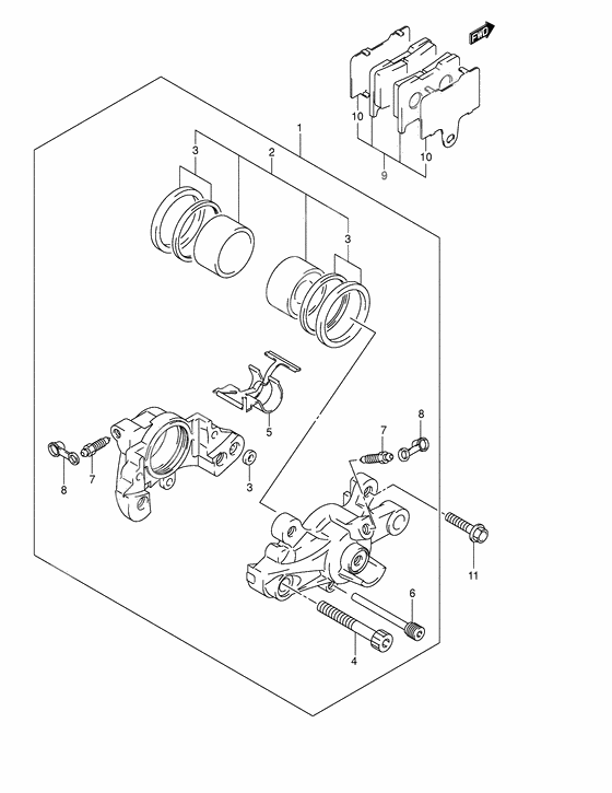 Rear caliper